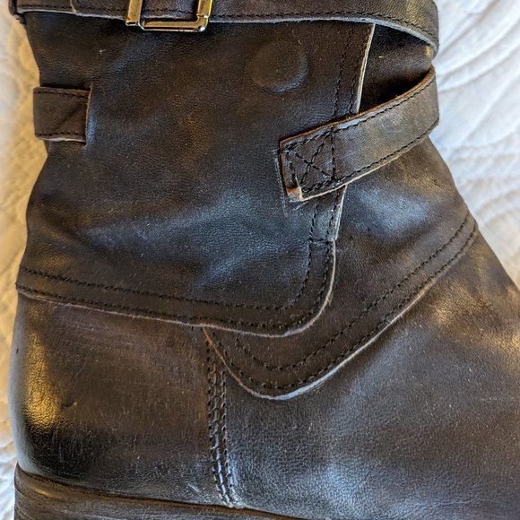 Moto Boots - Distressed look- from Italy  Size 38 - Picture 5 of 8